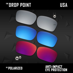 Anti Scratch Polarized Replacement Lenses for-Oakley Drop Point OO9380 Options