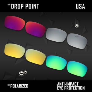 Anti Scratch Polarized Replacement Lenses for-Oakley Drop Point OO9380 Options