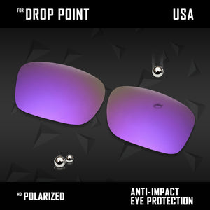 Anti Scratch Polarized Replacement Lenses for-Oakley Drop Point OO9380 Options