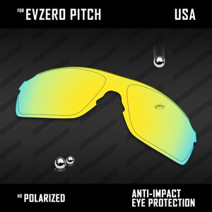 Anti Scratch Polarized Replacement Lenses for-Oakley EVZero Pitch OO9383 Options