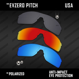 Anti Scratch Polarized Replacement Lenses for-Oakley EVZero Pitch OO9383 Options