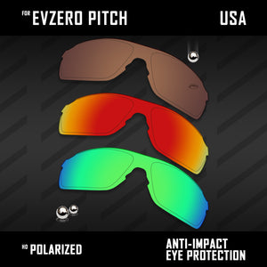 Anti Scratch Polarized Replacement Lenses for-Oakley EVZero Pitch OO9383 Options