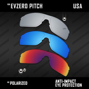 Anti Scratch Polarized Replacement Lenses for-Oakley EVZero Pitch OO9383 Options