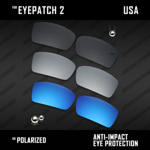 Anti Scratch Polarized Replacement Lenses for-Oakley Eyepatch 2 OO9136 Options