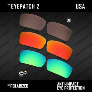 Anti Scratch Polarized Replacement Lenses for-Oakley Eyepatch 2 OO9136 Options