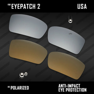 Anti Scratch Polarized Replacement Lenses for-Oakley Eyepatch 2 OO9136 Options