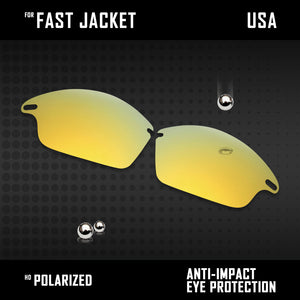 Anti Scratch Polarized Replacement Lenses for-Oakley Fast Jacket OO9097 Options