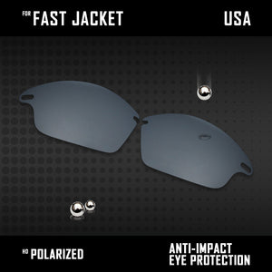 Anti Scratch Polarized Replacement Lenses for-Oakley Fast Jacket OO9097 Options