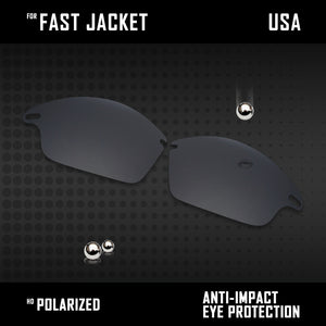 Anti Scratch Polarized Replacement Lenses for-Oakley Fast Jacket OO9097 Options