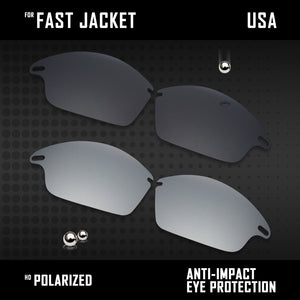 Anti Scratch Polarized Replacement Lenses for-Oakley Fast Jacket OO9097 Options