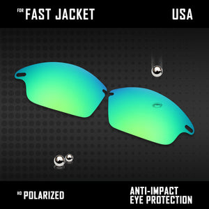 Anti Scratch Polarized Replacement Lenses for-Oakley Fast Jacket OO9097 Options