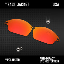 Load image into Gallery viewer, Anti Scratch Polarized Replacement Lenses for-Oakley Fast Jacket OO9097 Options