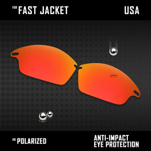 Anti Scratch Polarized Replacement Lenses for-Oakley Fast Jacket OO9097 Options