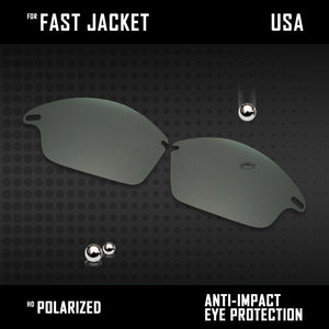 Anti Scratch Polarized Replacement Lenses for-Oakley Fast Jacket OO9097 Options