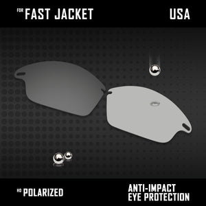 Anti Scratch Polarized Replacement Lenses for-Oakley Fast Jacket OO9097 Options