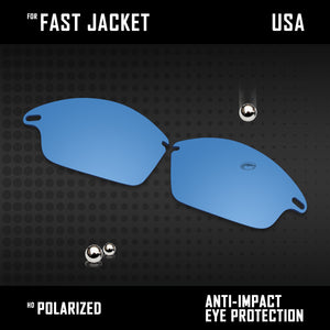 Anti Scratch Polarized Replacement Lenses for-Oakley Fast Jacket OO9097 Options