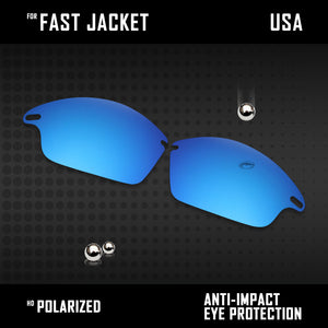 Anti Scratch Polarized Replacement Lenses for-Oakley Fast Jacket OO9097 Options