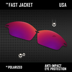 Anti Scratch Polarized Replacement Lenses for-Oakley Fast Jacket OO9097 Options