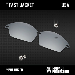 Anti Scratch Polarized Replacement Lenses for-Oakley Fast Jacket OO9097 Options