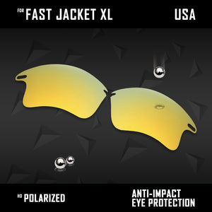 Anti Scratch Polarized Replacement Lenses for-Oakley Fast Jacket XL OO9156 Opt