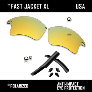 Anti Scratch Replacement Lenses & Rubber Kits for-Oakley Fast Jacket XL OO9156