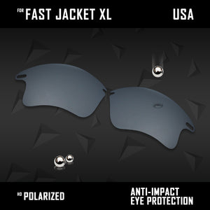 Anti Scratch Polarized Replacement Lenses for-Oakley Fast Jacket XL OO9156 Opt
