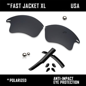 Anti Scratch Replacement Lenses & Rubber Kits for-Oakley Fast Jacket XL OO9156
