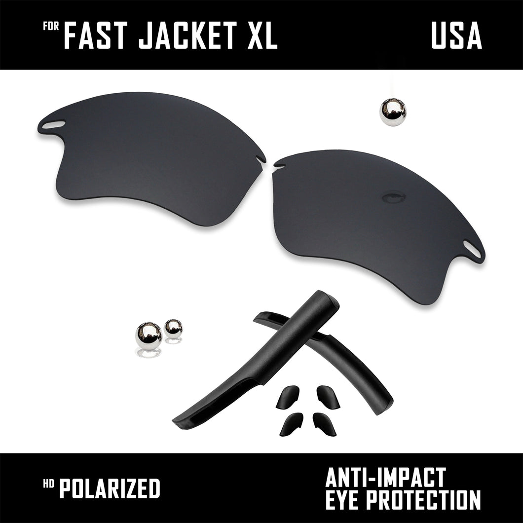 Anti Scratch Replacement Lenses & Rubber Kits for-Oakley Fast Jacket XL OO9156