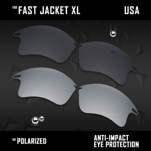 Anti Scratch Polarized Replacement Lenses for-Oakley Fast Jacket XL OO9156 Opt