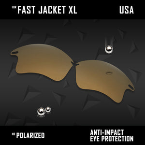 Anti Scratch Polarized Replacement Lenses for-Oakley Fast Jacket XL OO9156 Opt