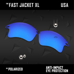 Anti Scratch Polarized Replacement Lenses for-Oakley Fast Jacket XL OO9156 Opt