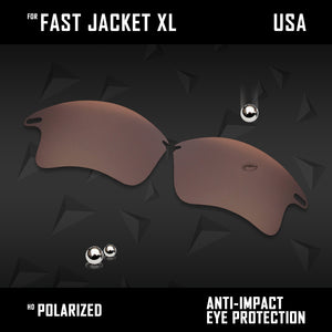 Anti Scratch Polarized Replacement Lenses for-Oakley Fast Jacket XL OO9156 Opt