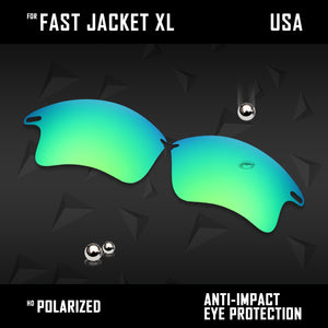 Anti Scratch Polarized Replacement Lenses for-Oakley Fast Jacket XL OO9156 Opt