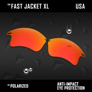 Anti Scratch Polarized Replacement Lenses for-Oakley Fast Jacket XL OO9156 Opt