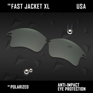 Anti Scratch Polarized Replacement Lenses for-Oakley Fast Jacket XL OO9156 Opt