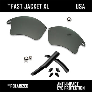 Anti Scratch Replacement Lenses & Rubber Kits for-Oakley Fast Jacket XL OO9156