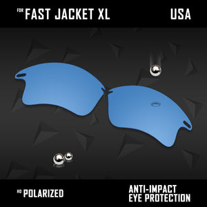 Anti Scratch Polarized Replacement Lenses for-Oakley Fast Jacket XL OO9156 Opt