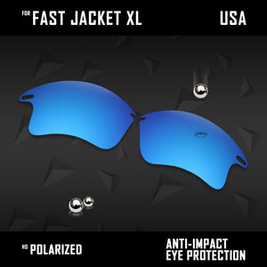 Anti Scratch Polarized Replacement Lenses for-Oakley Fast Jacket XL OO9156 Opt