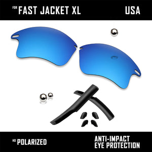 Anti Scratch Replacement Lenses & Rubber Kits for-Oakley Fast Jacket XL OO9156
