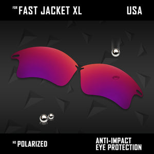 Anti Scratch Polarized Replacement Lenses for-Oakley Fast Jacket XL OO9156 Opt