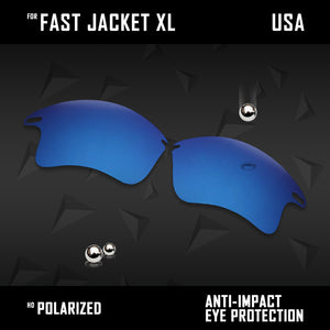 Anti Scratch Polarized Replacement Lenses for-Oakley Fast Jacket XL OO9156 Opt