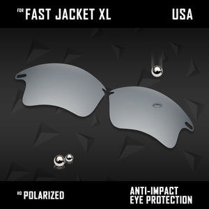 Anti Scratch Polarized Replacement Lenses for-Oakley Fast Jacket XL OO9156 Opt