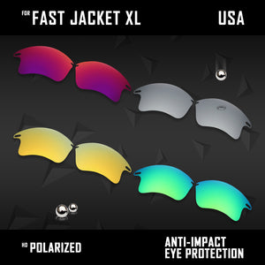 Anti Scratch Polarized Replacement Lenses for-Oakley Fast Jacket XL OO9156 Opt