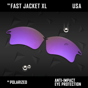 Anti Scratch Polarized Replacement Lenses for-Oakley Fast Jacket XL OO9156 Opt