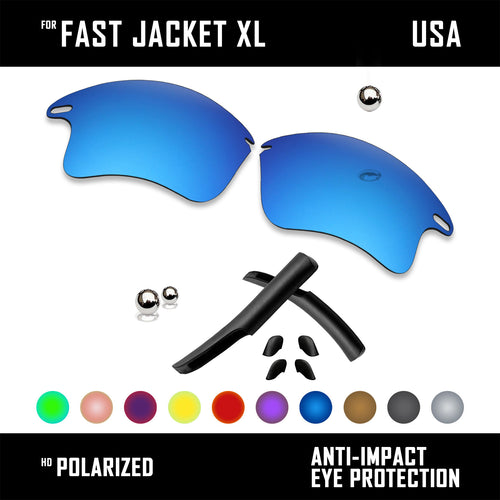 Anti Scratch Replacement Lenses & Rubber Kits for-Oakley Fast Jacket XL OO9156