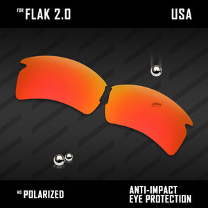 Anti Scratch Polarized Replacement Lenses for-Oakley Flak 2.0 OO9295 Options