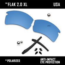 Load image into Gallery viewer, Anti Scratch Polarized Replacement Lens&amp;Rubber Kit for-Oakley Flak 2.0 XL OO9188