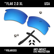 Load image into Gallery viewer, Anti Scratch Polarized Replacement Lens&amp;Rubber Kit for-Oakley Flak 2.0 XL OO9188