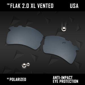 Anti Scratch Polarized Replacement Lens for-Oakley Flak 2.0 XL Vented OO9188 Opt