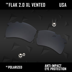 Anti Scratch Polarized Replacement Lens for-Oakley Flak 2.0 XL Vented OO9188 Opt